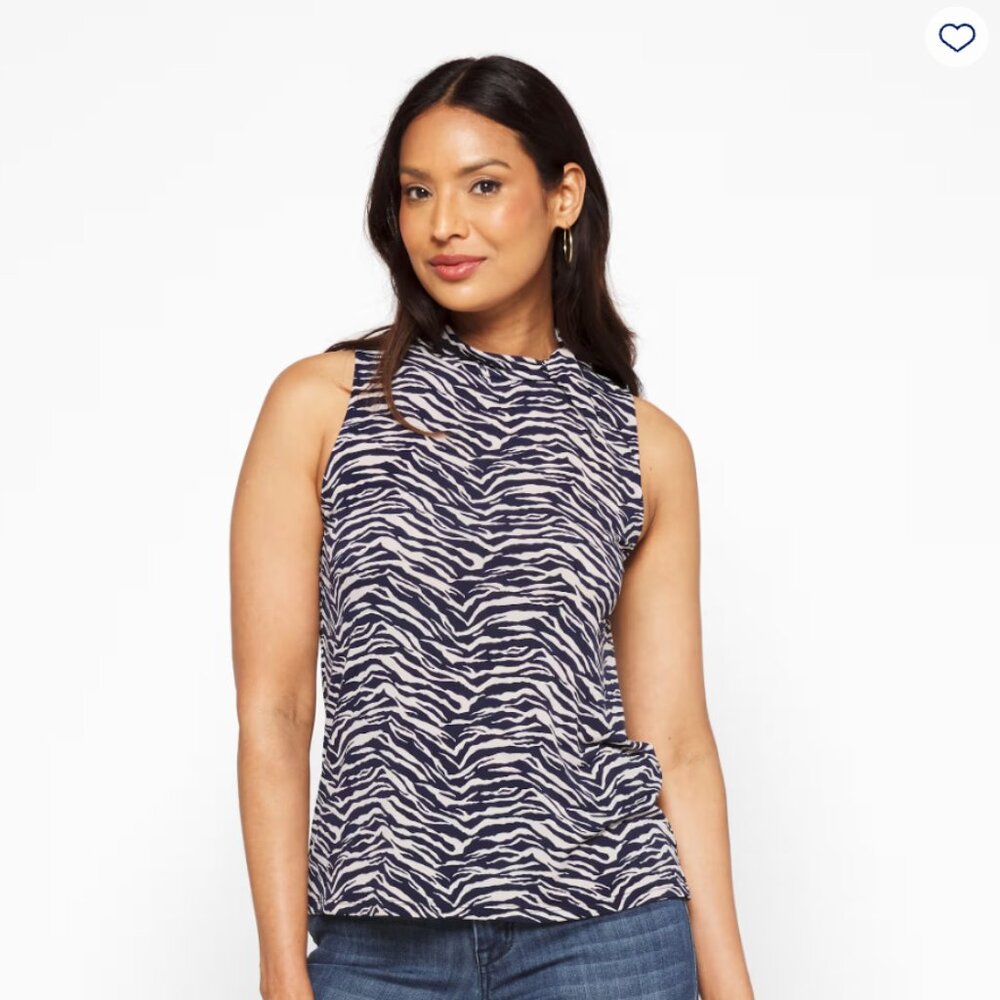 Beacon Giulia Sleeveless Mock Neck Knit Top